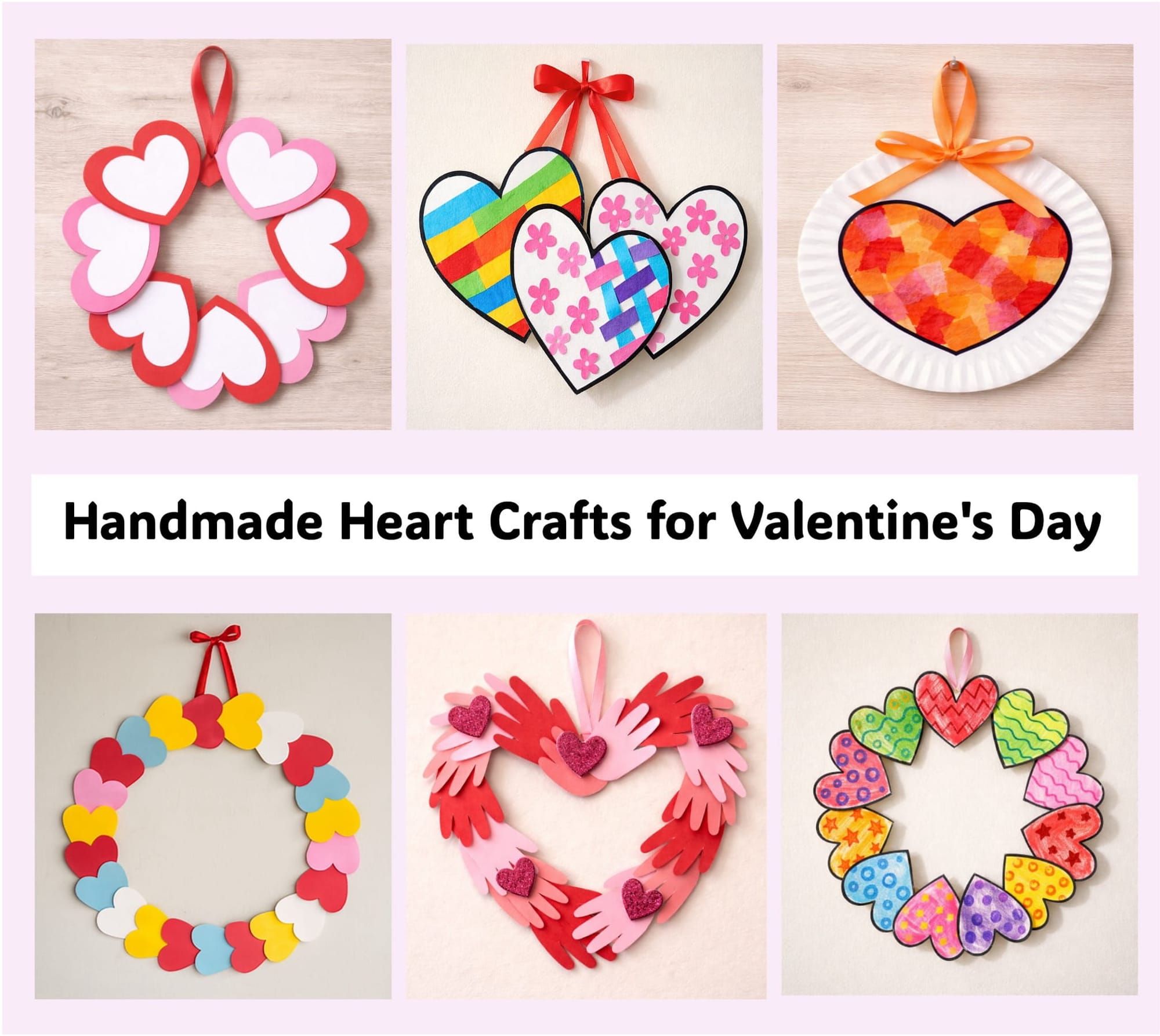 Easy Valentine Heart Wreath Crafts for Kids