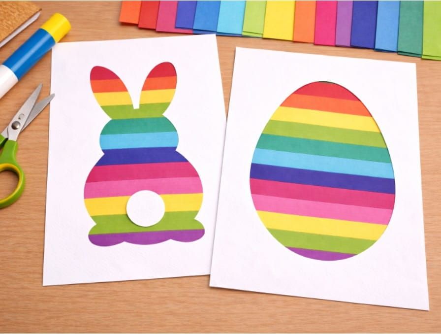 Easy DIY Rainbow Paper Easter Craft for Kids