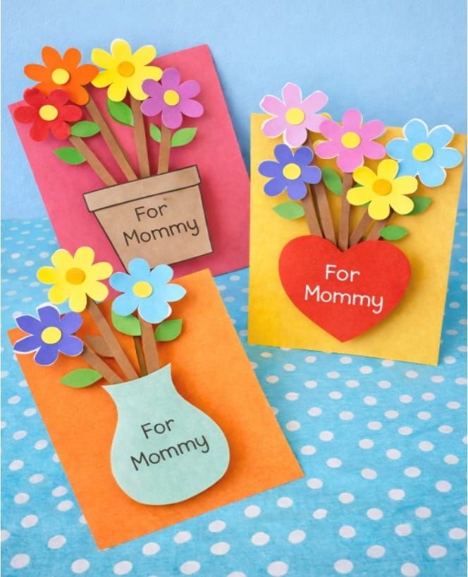 Easy Mother’s Day Flower Card Craft for Kids