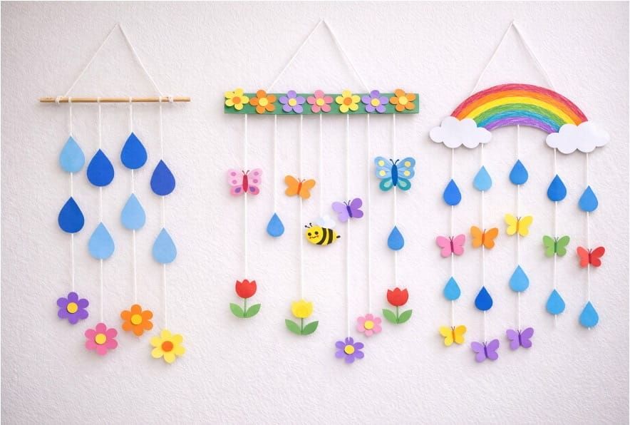 Colorful Spring Hanging Decoration Craft for Kids