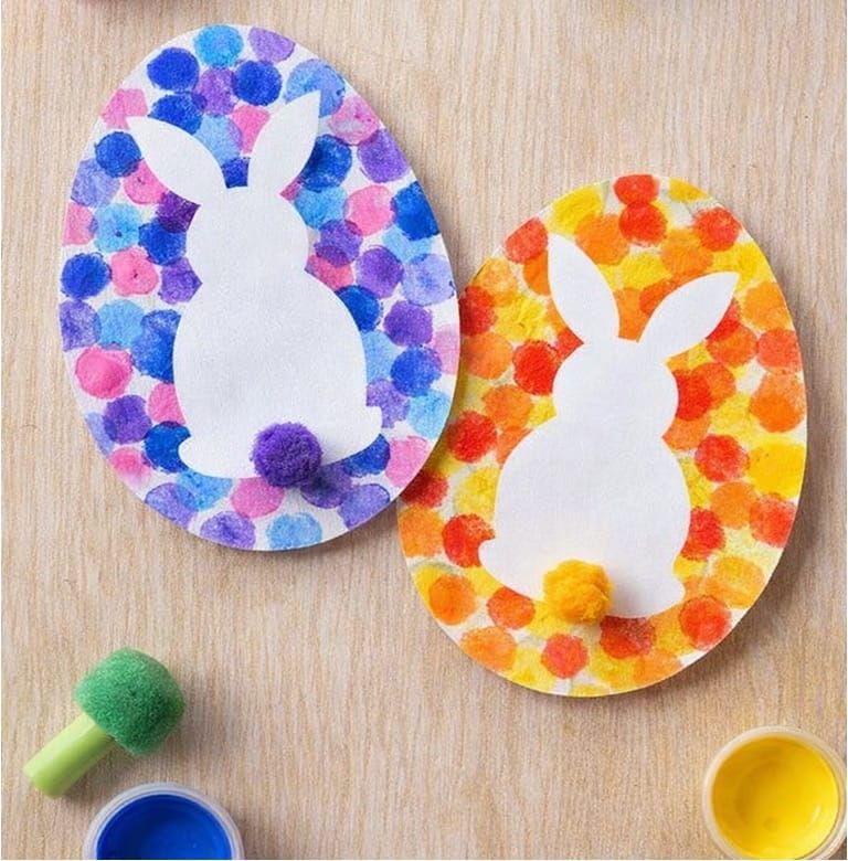 Easy Easter Bunny Silhouette Art for Kids