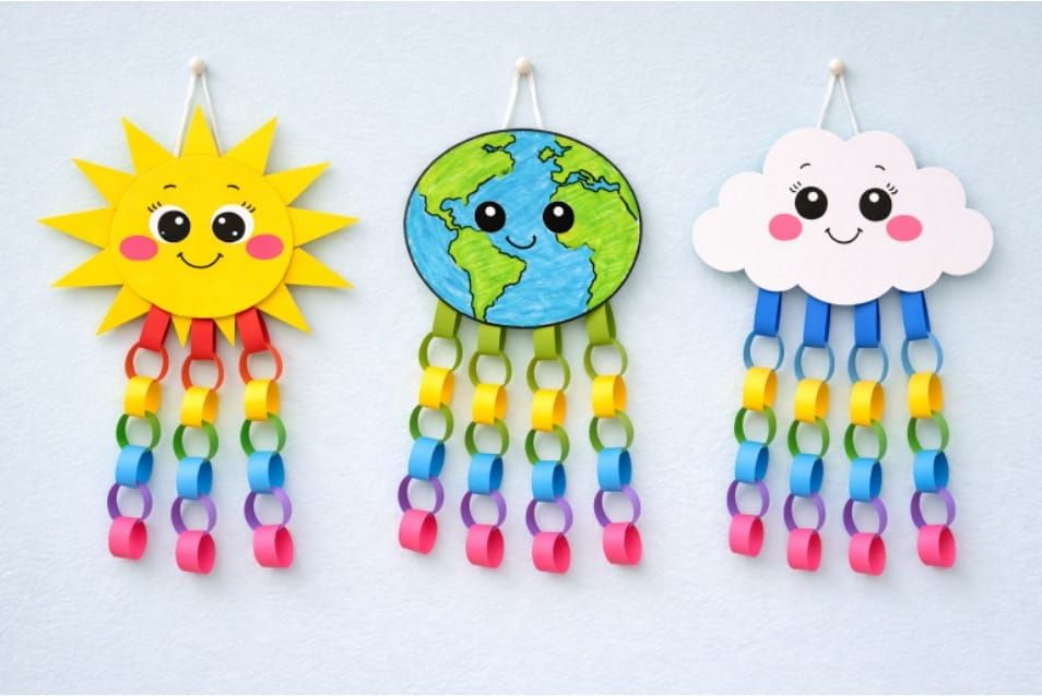 DIY Colorful Paper Chain Decor for Classroom