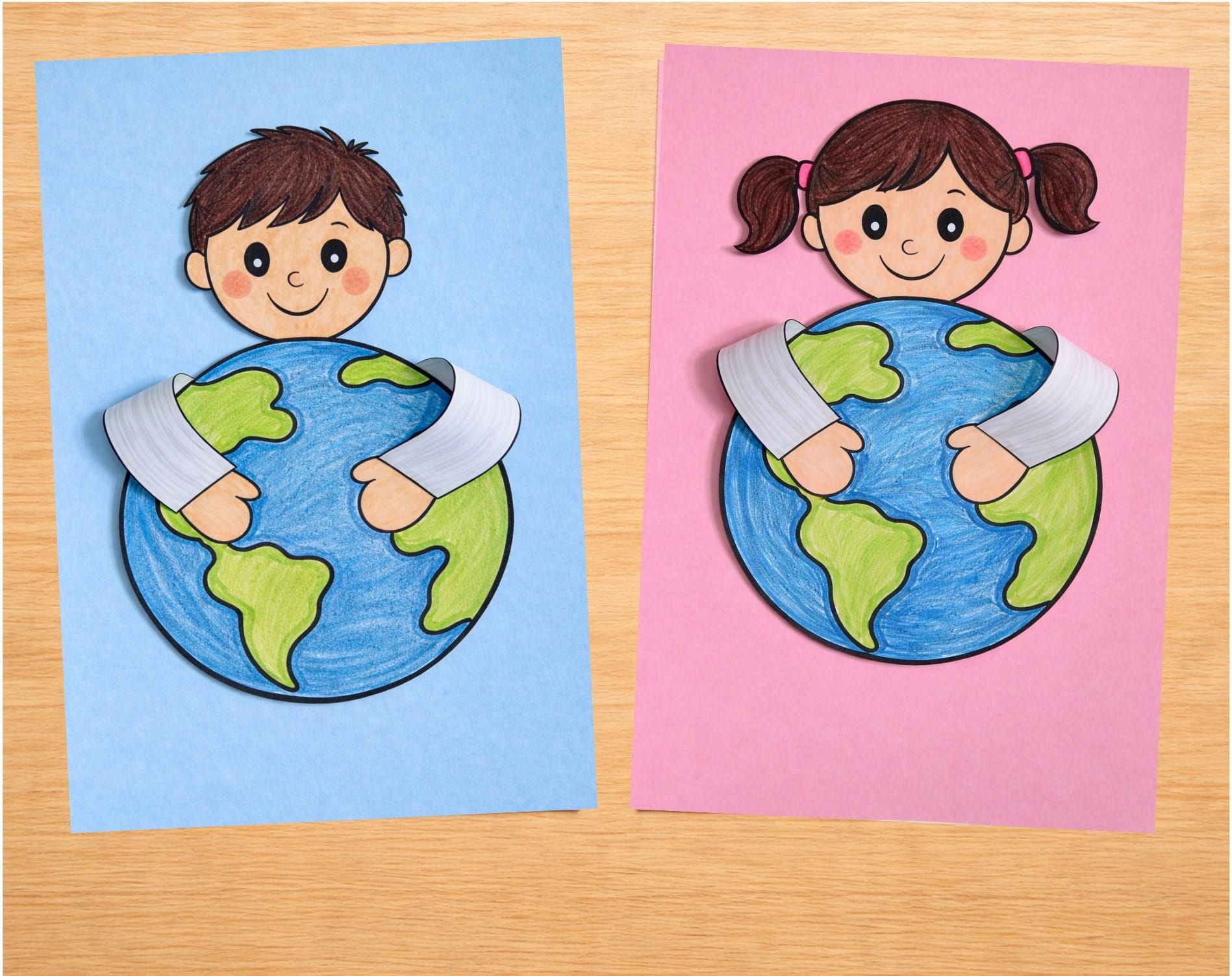 Easy Earth Day Kids Craft: Hug the Planet