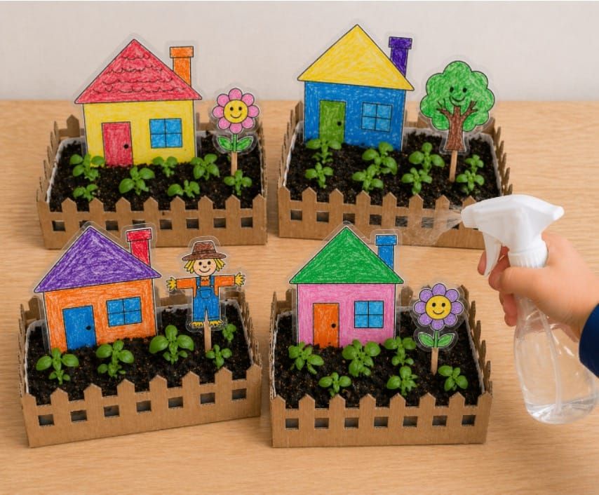 Kids School Project: Easy Mini Garden Box Craft