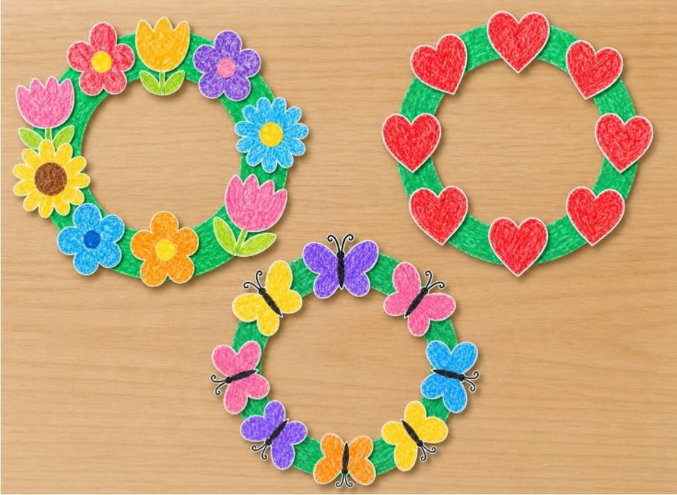 Kids Classroom Decor: Easy Paper Wreath Crafts