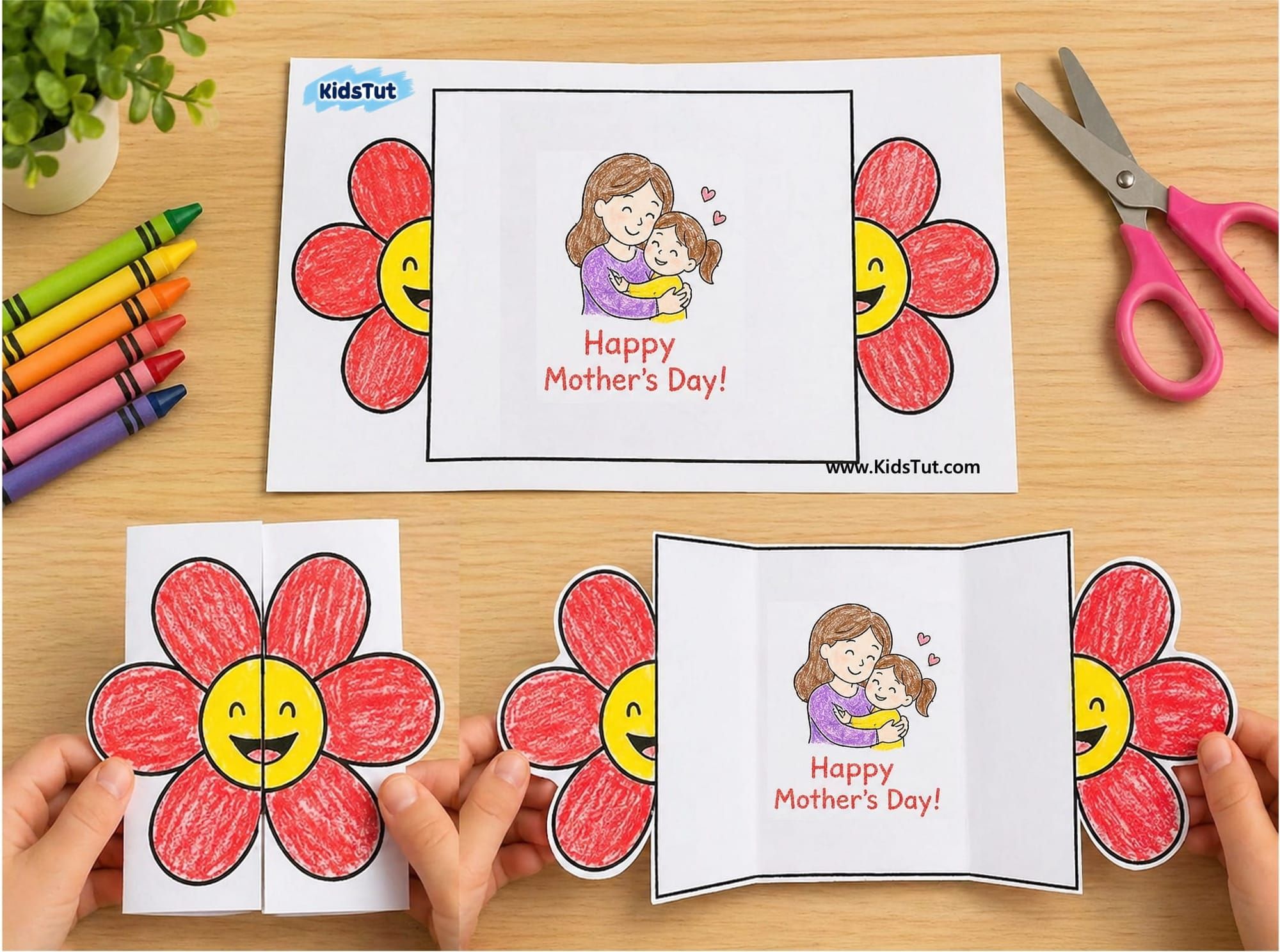 Easy Mother’s Day Flower Card Craft for Kids