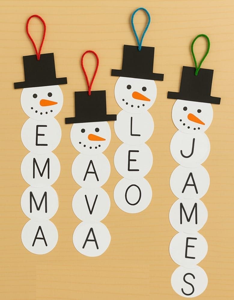 Snowman Name Craft for Kids: Easy Winter Fun