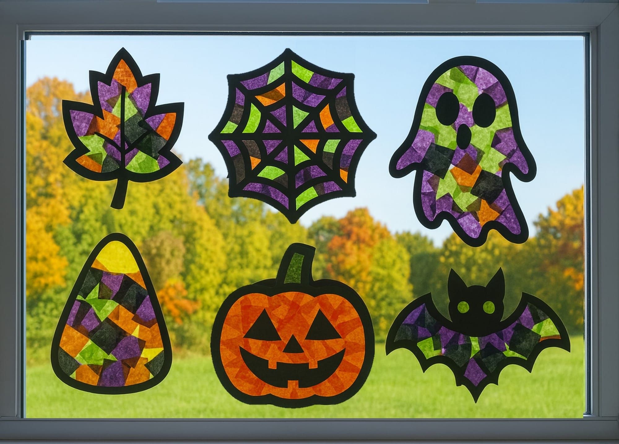 Halloween Suncatcher Craft for Kids: Easy & Bright