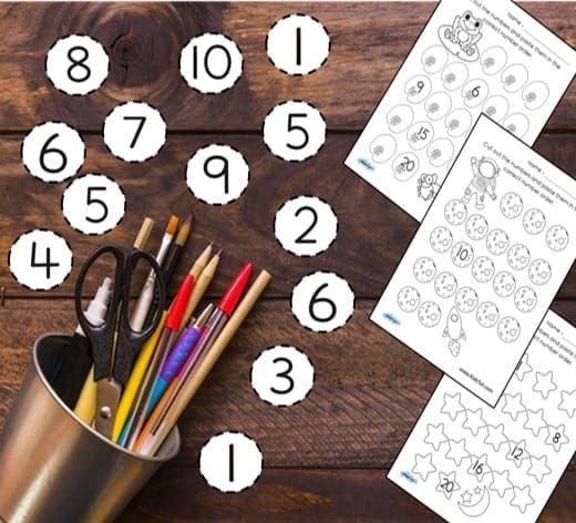 Free and Easy Missing Numbers worksheets for kids