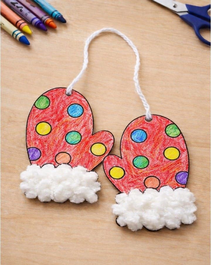 Easy Winter Mitten Craft for Kids to Make