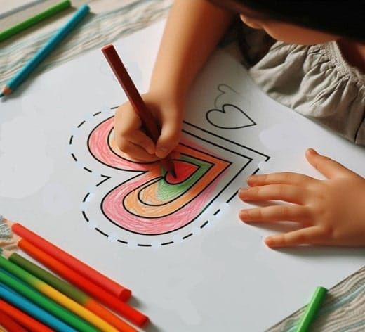 Free Valentine's Heart Coloring Pages for Kids