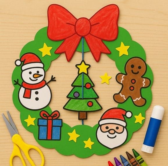 Fun Christmas Wreath Craft for Kids to Make