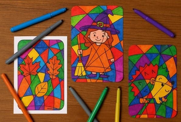 Free Fall and Halloween Coloring Pages for Kids