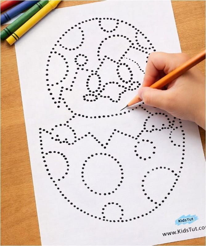 Free Easter Dot-to-Dot and Coloring pages for kids