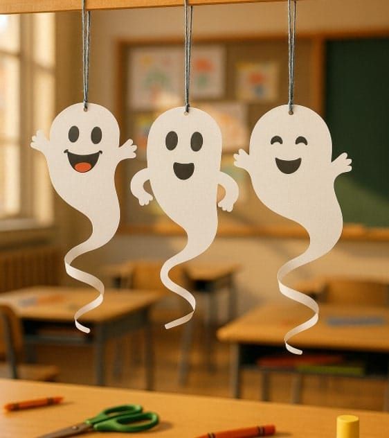 Easy Halloween Ghost Craft for Kids: Classroom Fun