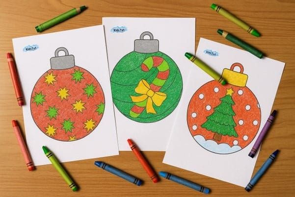 Free Christmas Ornaments coloring pages for kids