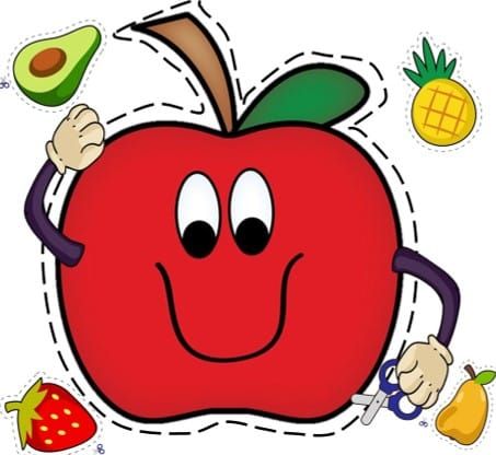 Easy Cutting Activity with fruits for kids
