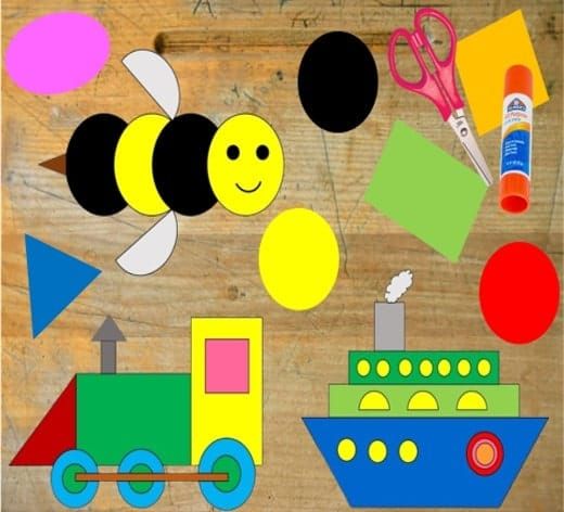 Easy Drawing Pictures from Shapes for kids
