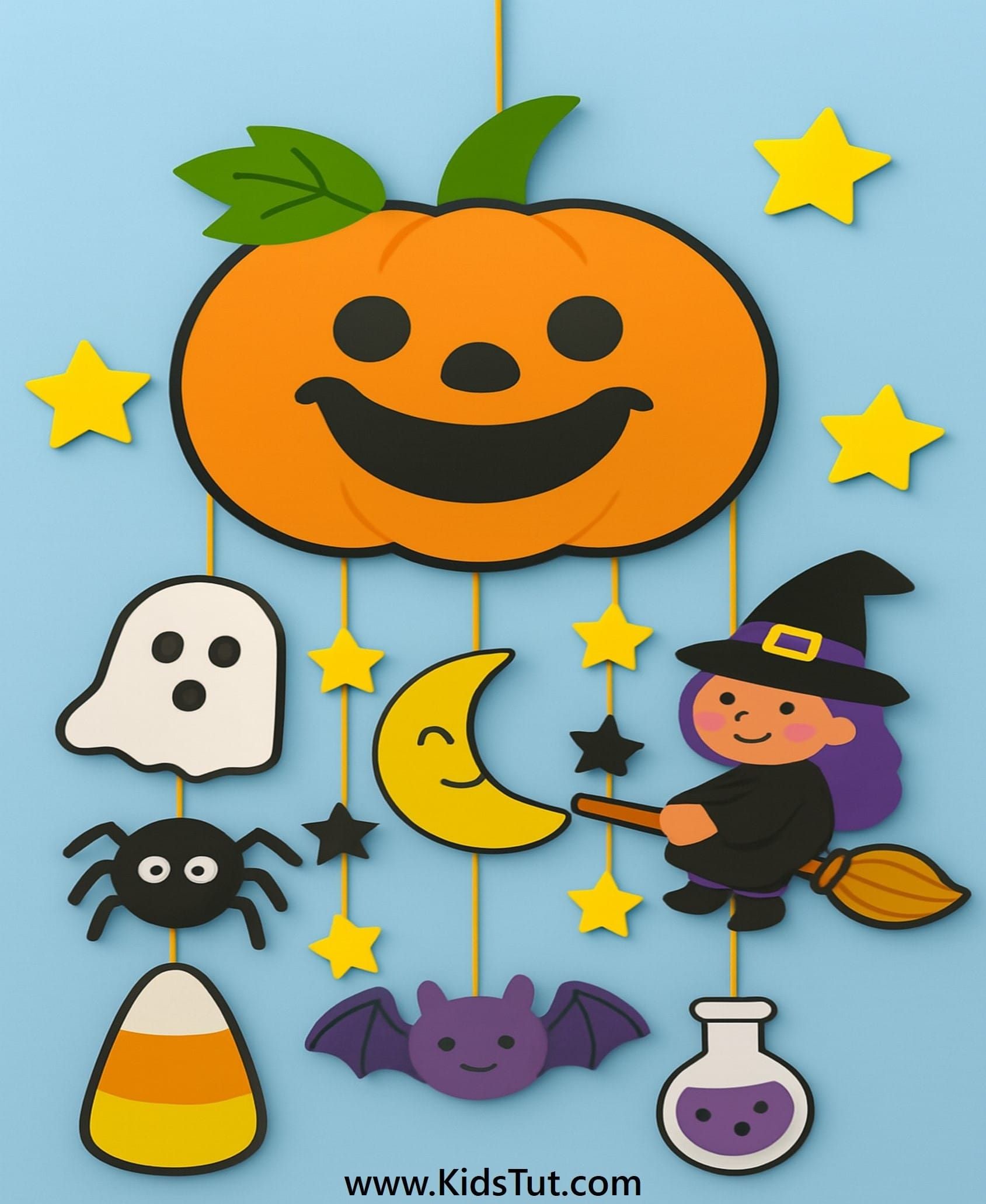 Fun Halloween Mobile Craft with Free Printables