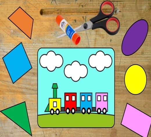 Easy & Fun Cut and Glue Shape Crafts for Kids