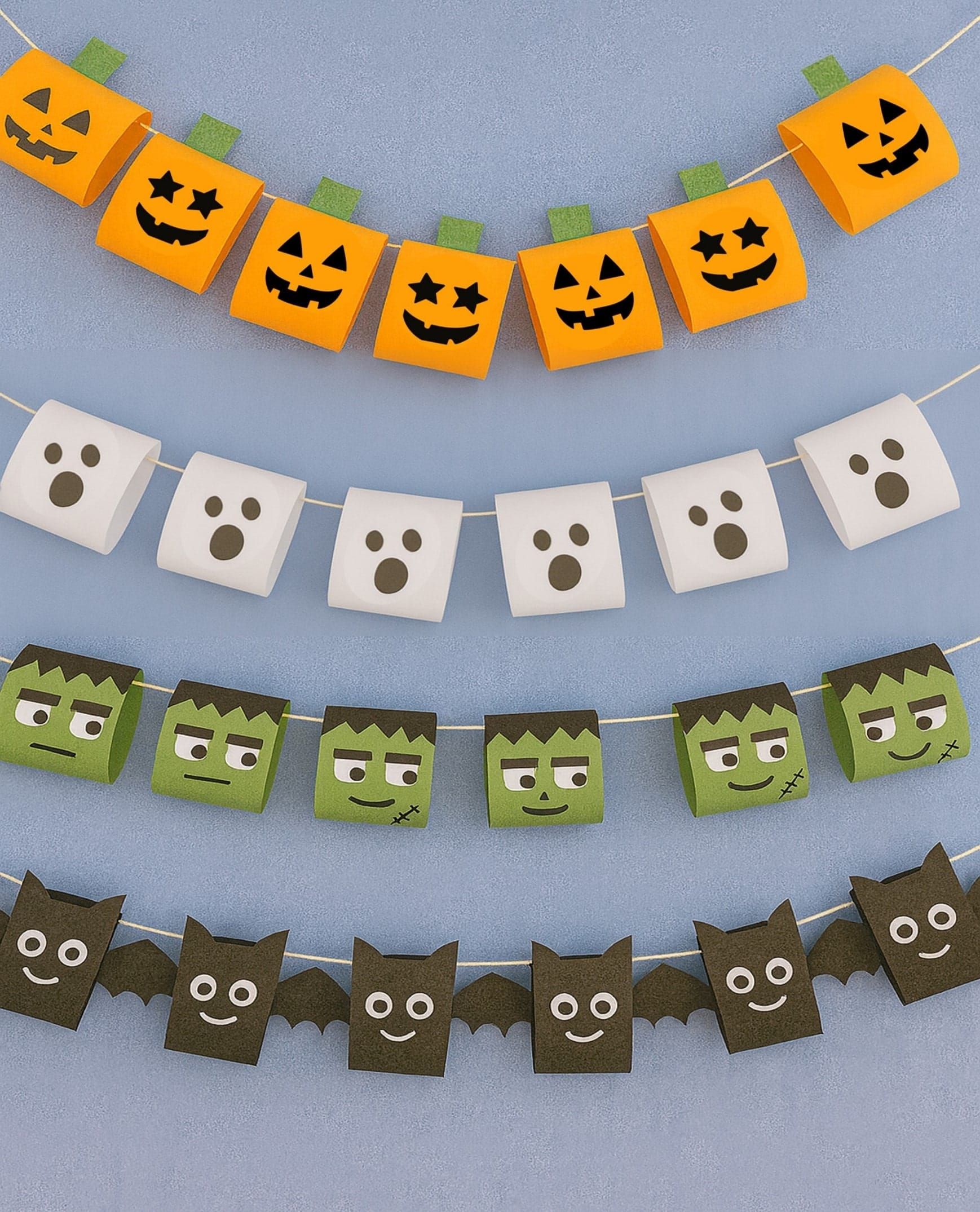 Fun and Easy Halloween Paper Garland Craft for Kids