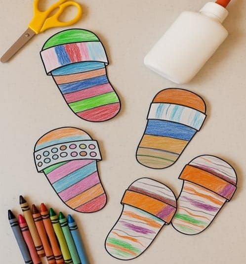 Easy Summer Crafts for kids: Summer sandal Craft