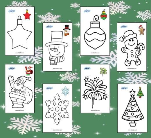 New Christmas coloring pages for kids
