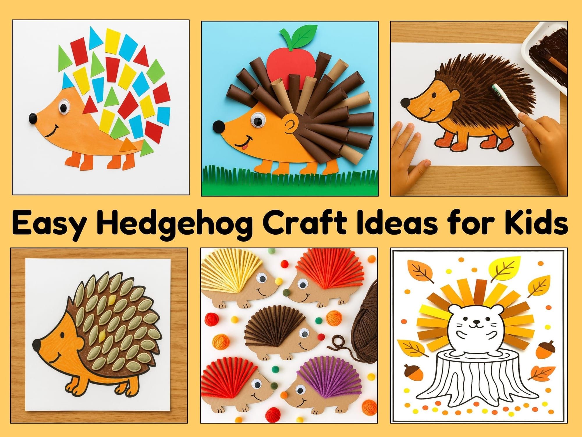 Easy and Fun Hedgehog Crafts for Kids