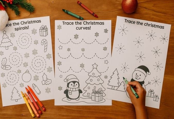 Easy and Fun Christmas Tracing Sheets for Kids