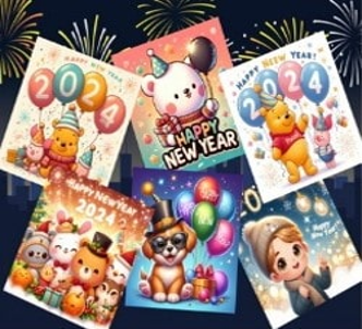 Happy New Year Sticker pack for kids