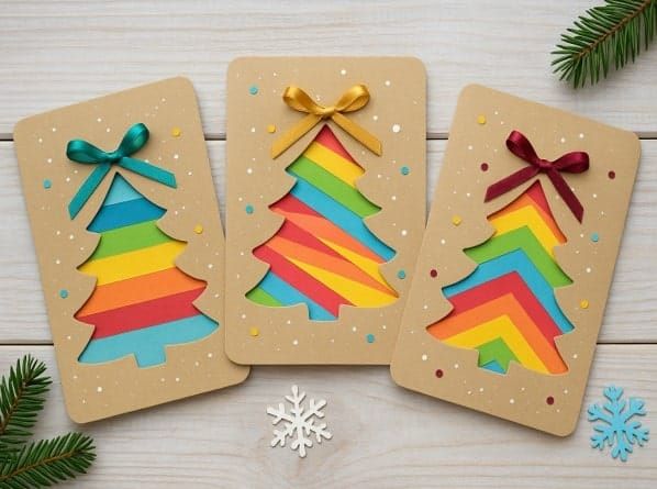 Easy Christmas Card Idea for Kids: Free Printables