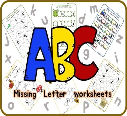 Free Missing Letters in Alphabet for Kids