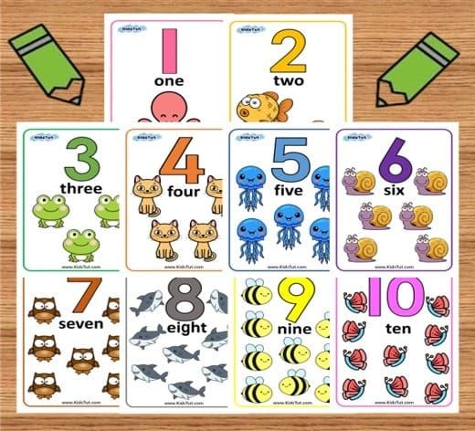 Free Printable Number Flashcards for kids
