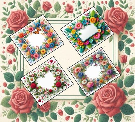 Free Adorable Floral Frames Arts for crafting