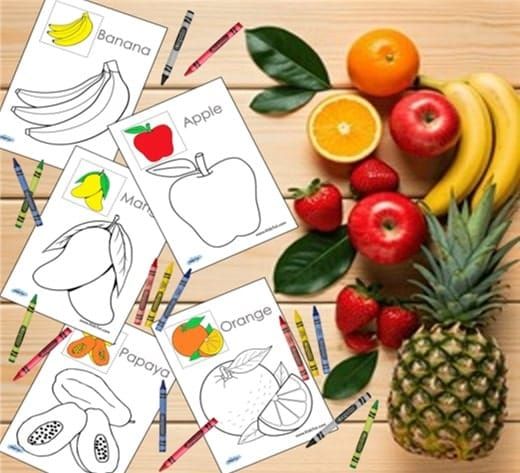 Free Printable Fruit Coloring Pages For Kids