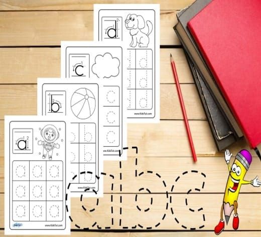 Letter tracing worksheets for kids in lowercase