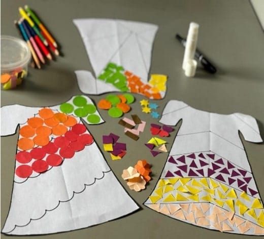 Easy and Fun Decorate the dress with fun shapes!
