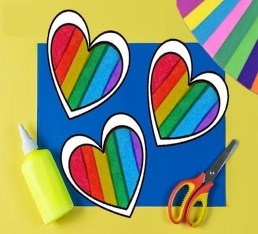 Easy Valentine’s Day Tissue Paper Crafts for Kids