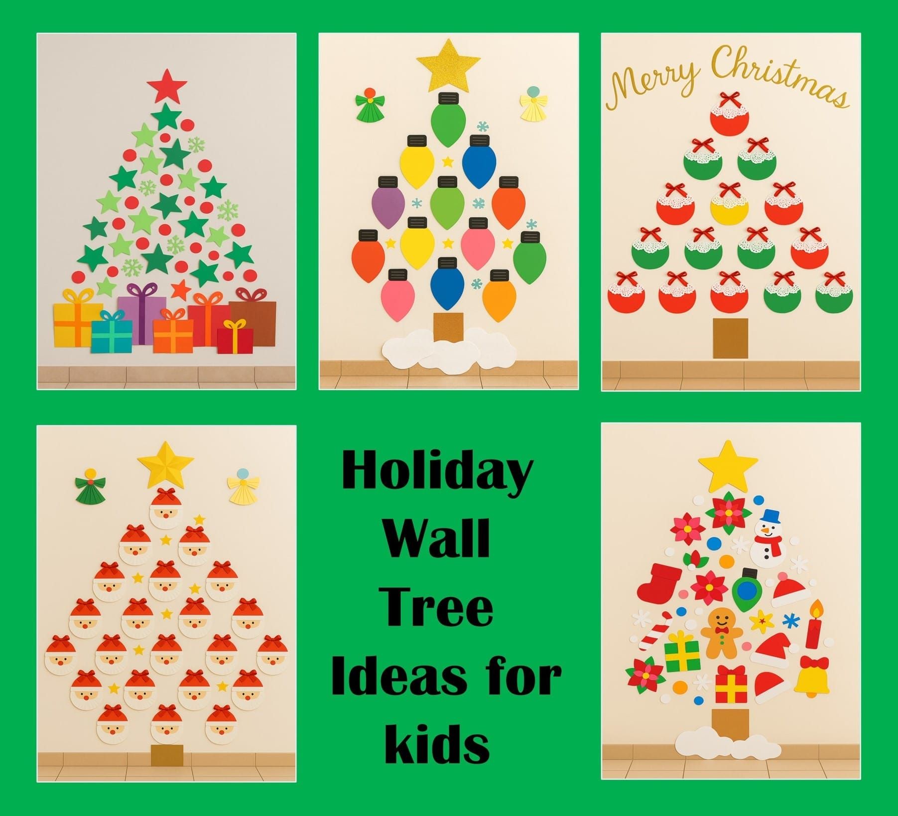 Easy Holiday Wall Tree Craft Ideas for Kids