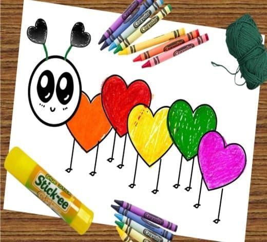 Easy Valentine Craft for Kids: Cute Caterpillar