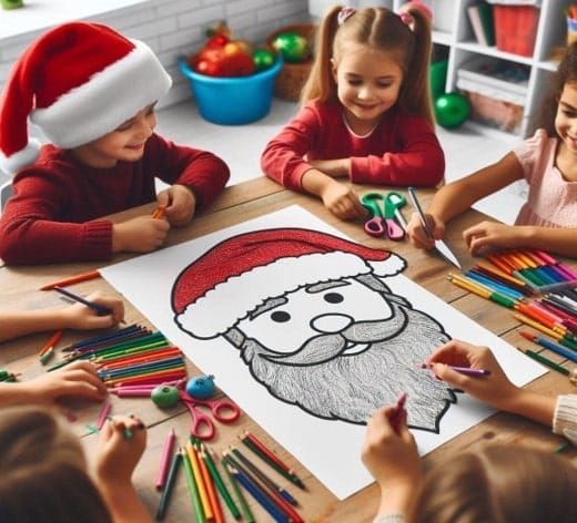 Easy Holiday Crafts for Kids: Santa Face Templates