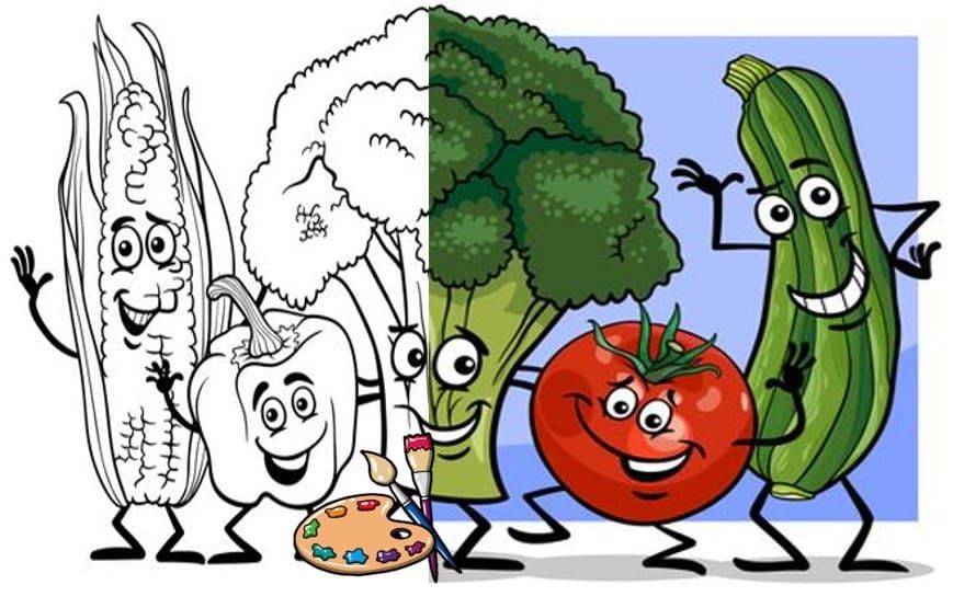 Free Printable Vegetable coloring pages for kids
