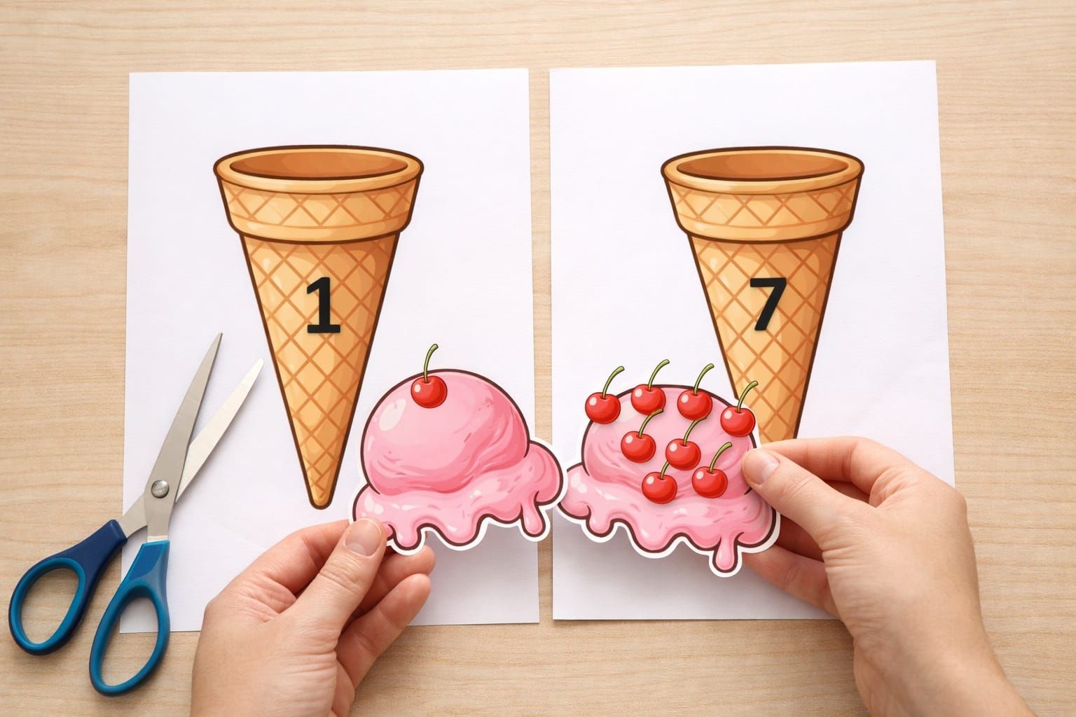 Ice Cream Counting Craft Lesson
