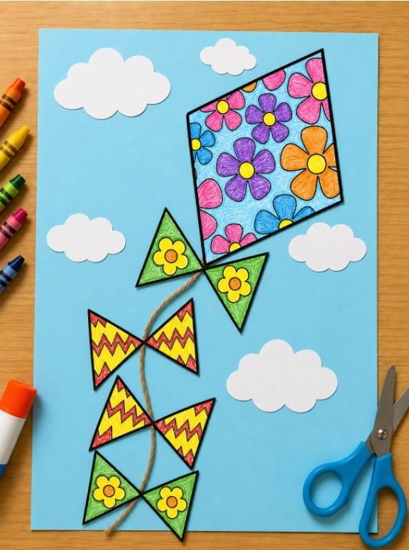 Easy Summer Kite Craft for Kids