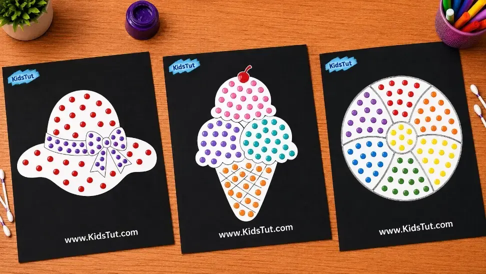 Fun Dot Painting Summer Crafts for Kids