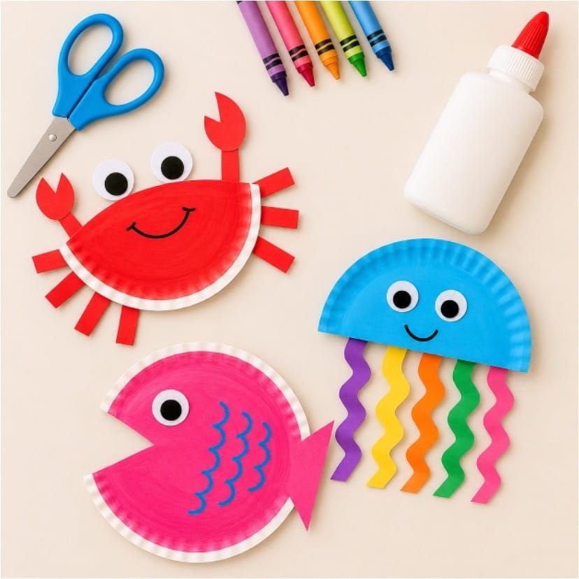DIY & Easy Sea Animal Paper Plate Crafts for Kids