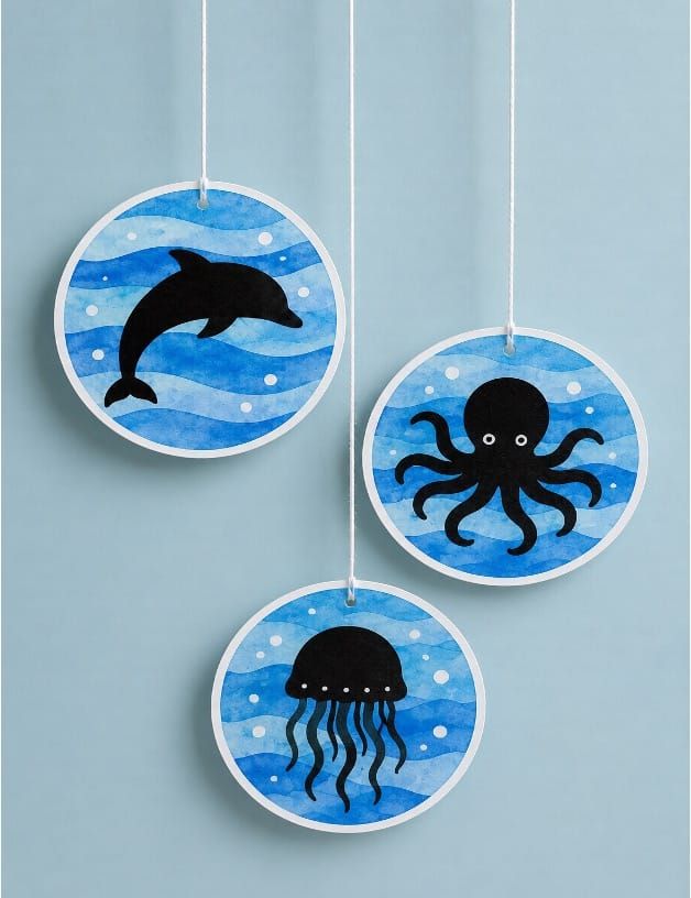 Easy Ocean Animal Hanging Crafts for Kids