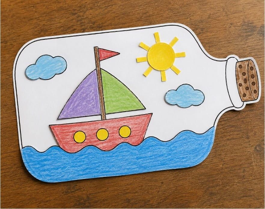 Easy Ship in a Bottle Craft for Kids