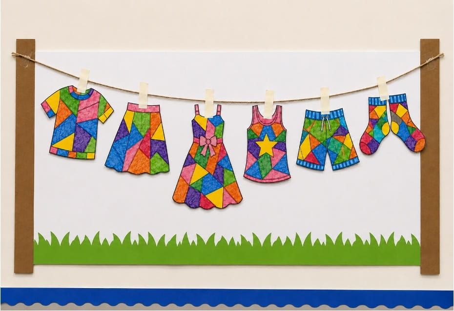 Easy Summer Clothesline Craft for Kids