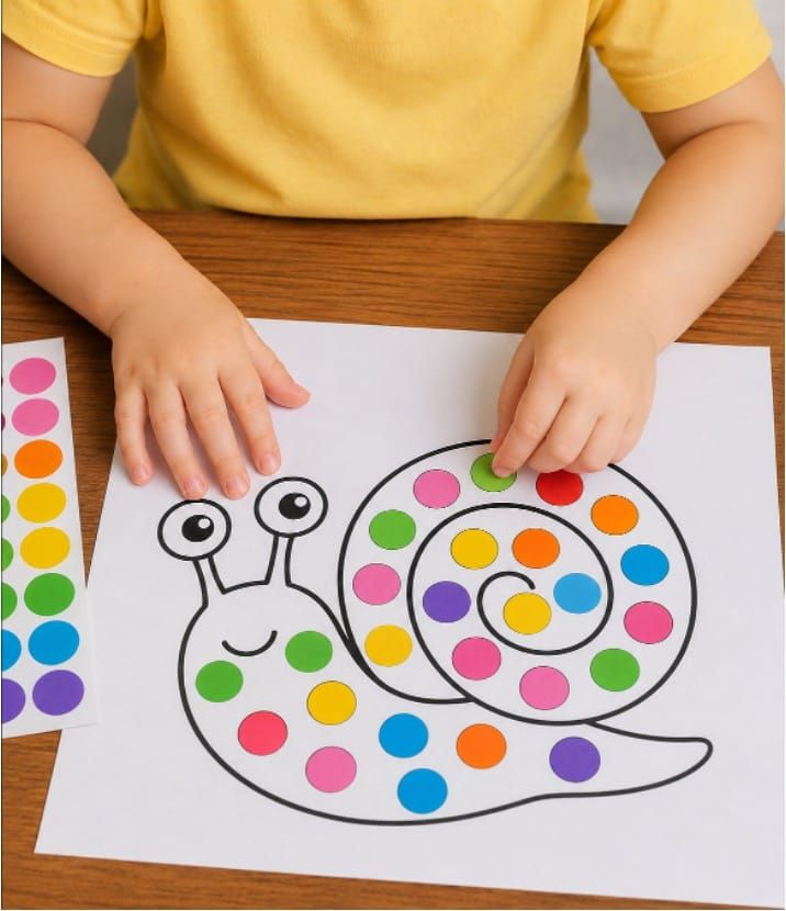 Easy Dot Sticker Worksheets for Kids